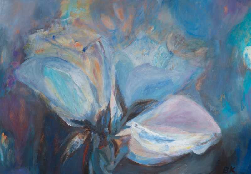 Blüte in hellblau
